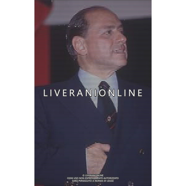 DIAP-RETROSPETTIVA SILVIO BERLUSCONI IMPRENDITORE E POLITICO NELLA FOTO SILVIO BERLUSCONI NELL\'ANNO 1988-1989 AG ALDO LIVERANI SAS