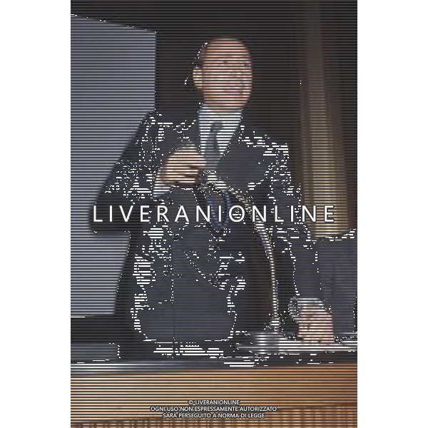 DIAP-RETROSPETTIVA SILVIO BERLUSCONI IMPRENDITORE E POLITICO NELLA FOTO SILVIO BERLUSCONI NELL\'ANNO 1988-1989 AG ALDO LIVERANI SAS