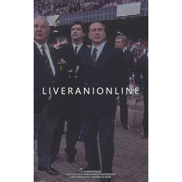 DIAP-RETROSPETTIVA SILVIO BERLUSCONI IMPRENDITORE E POLITICO NELLA FOTO SILVIO BERLUSCONI NELL\'ANNO 1988-1989 AG ALDO LIVERANI SAS