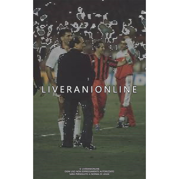 DIAP-RETROSPETTIVA SILVIO BERLUSCONI IMPRENDITORE E POLITICO NELLA FOTO SILVIO BERLUSCONI NELL\'ANNO 1988-1989 AG ALDO LIVERANI SAS