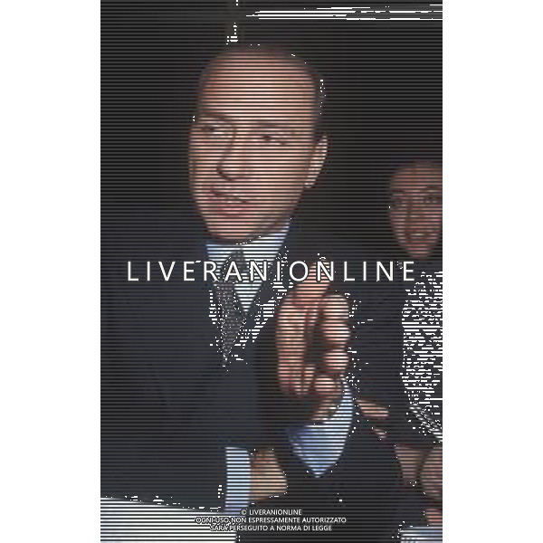 DIAP-RETROSPETTIVA SILVIO BERLUSCONI IMPRENDITORE E POLITICO NELLA FOTO SILVIO BERLUSCONI NELL\'ANNO 1988-1989 AG ALDO LIVERANI SAS