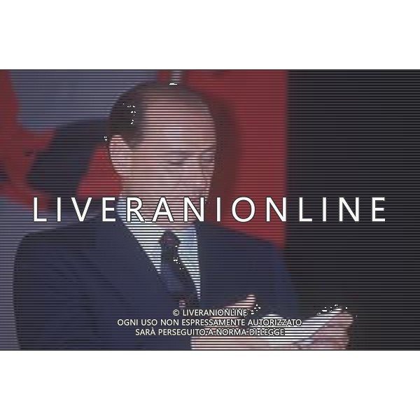 DIAP-RETROSPETTIVA SILVIO BERLUSCONI IMPRENDITORE E POLITICO NELLA FOTO SILVIO BERLUSCONI NELL\'ANNO 1988-1989 AG ALDO LIVERANI SAS