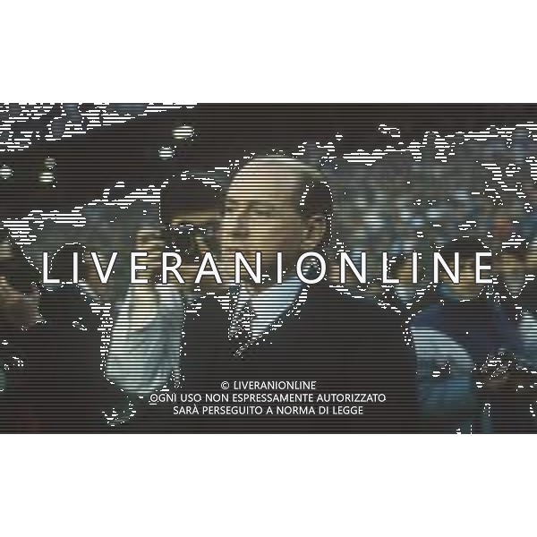 DIAP-RETROSPETTIVA SILVIO BERLUSCONI IMPRENDITORE E POLITICO NELLA FOTO SILVIO BERLUSCONI NELL\'ANNO 1988-1989 AG ALDO LIVERANI SAS