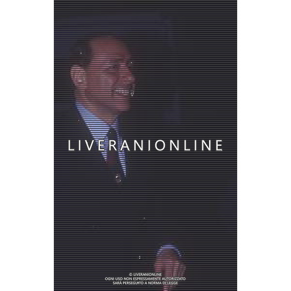 DIAP-RETROSPETTIVA SILVIO BERLUSCONI IMPRENDITORE E POLITICO NELLA FOTO SILVIO BERLUSCONI NELL\'ANNO 1988-1989 AG ALDO LIVERANI SAS