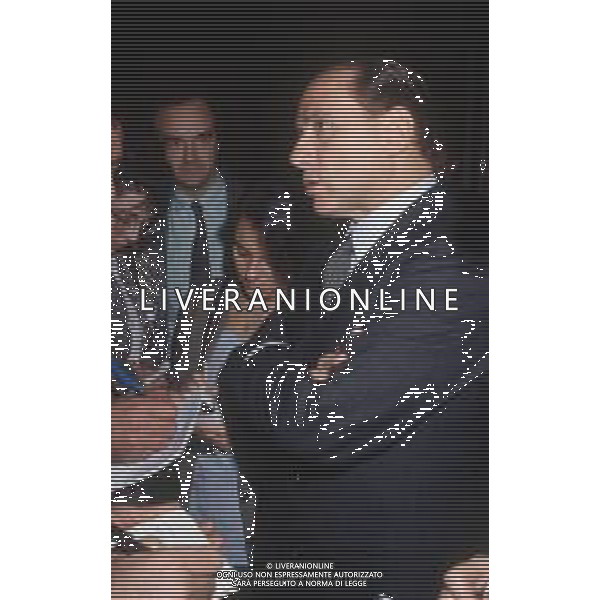 DIAP-RETROSPETTIVA SILVIO BERLUSCONI IMPRENDITORE E POLITICO NELLA FOTO SILVIO BERLUSCONI NELL\'ANNO 1988-1989 AG ALDO LIVERANI SAS