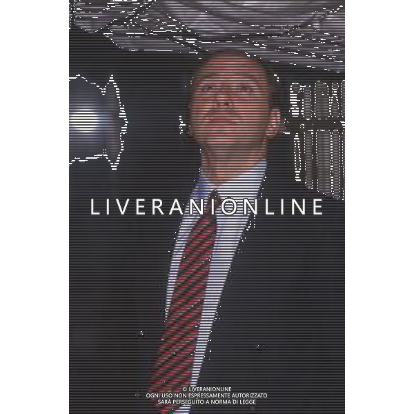 DIAP-RETROSPETTIVA SILVIO BERLUSCONI IMPRENDITORE E POLITICO NELLA FOTO SILVIO BERLUSCONI NELL\'ANNO 1988-1989 AG ALDO LIVERANI SAS