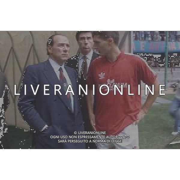 DIAP-RETROSPETTIVA SILVIO BERLUSCONI IMPRENDITORE E POLITICO NELLA FOTO SILVIO BERLUSCONI NELL\'ANNO 1991-1992 CON DANIELE MASSARO AG ALDO LIVERANI SAS 