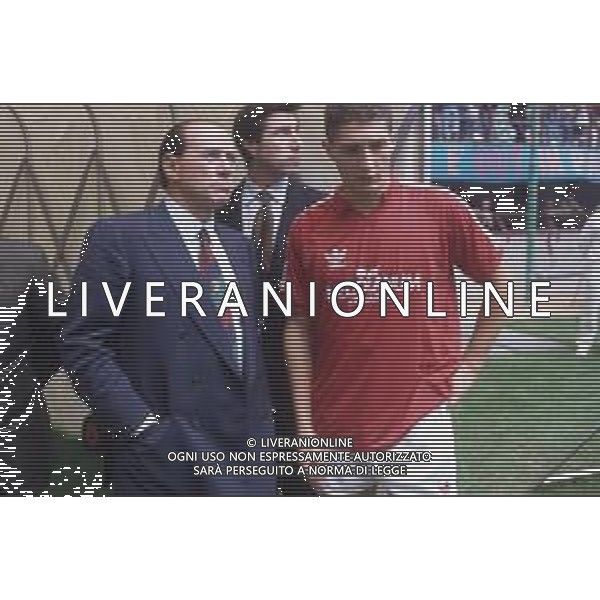 DIAP-RETROSPETTIVA SILVIO BERLUSCONI IMPRENDITORE E POLITICO NELLA FOTO SILVIO BERLUSCONI NELL\'ANNO 1991-1992 CON DANIELE MASSARO AG ALDO LIVERANI SAS  