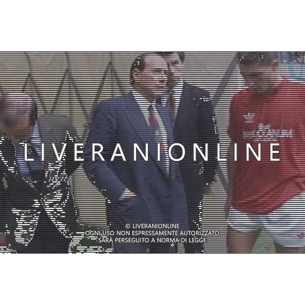DIAP-RETROSPETTIVA SILVIO BERLUSCONI IMPRENDITORE E POLITICO NELLA FOTO SILVIO BERLUSCONI NELL\'ANNO 1991-1992 CON DANIELE MASSARO AG ALDO LIVERANI SAS 