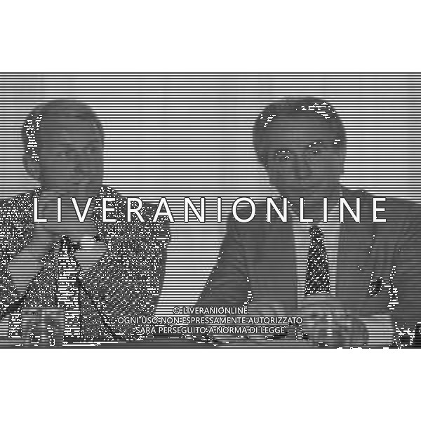 NEG- RETROSPETTIVA GIOVANNI TRAPATTONI ALLENATORE INTER NELLA FOTO GIOVANNI TRAPATTONI CON AZEGLIO VICINI NELL’ANNO 1988 AG ALDO LIVERANI SAS