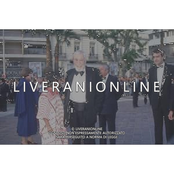 DIAP-RETROSPETTIVA JOHN HUSTIN ATTORE NELLA FOTO JOHN HUSTON A CANNES NELL\'ANNO 1984 AG ALDO LIVERANI SAS