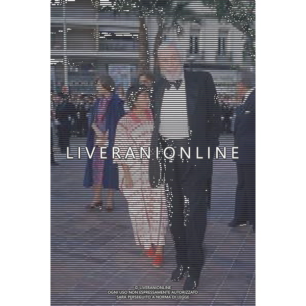 DIAP-RETROSPETTIVA JOHN HUSTIN ATTORE NELLA FOTO JOHN HUSTON A CANNES NELL\'ANNO 1984 AG ALDO LIVERANI SAS