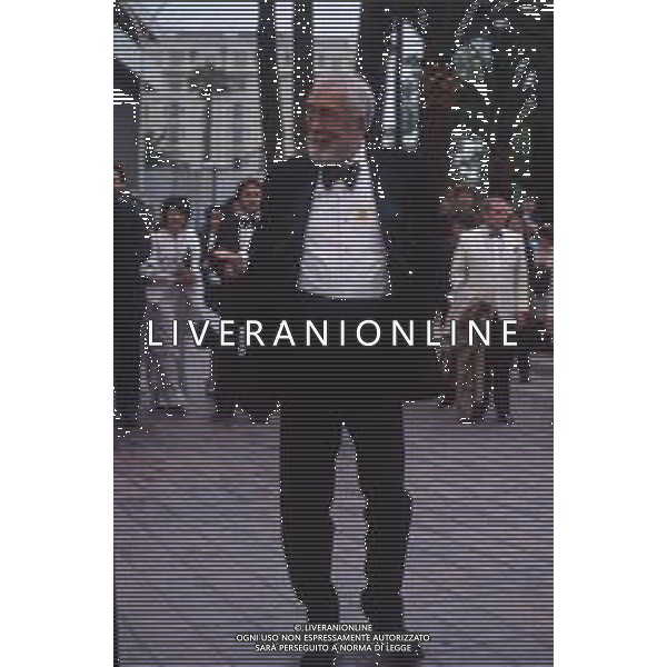 DIAP-RETROSPETTIVA JOHN HUSTIN ATTORE NELLA FOTO JOHN HUSTON A CANNES NELL\'ANNO 1984 AG ALDO LIVERANI SAS