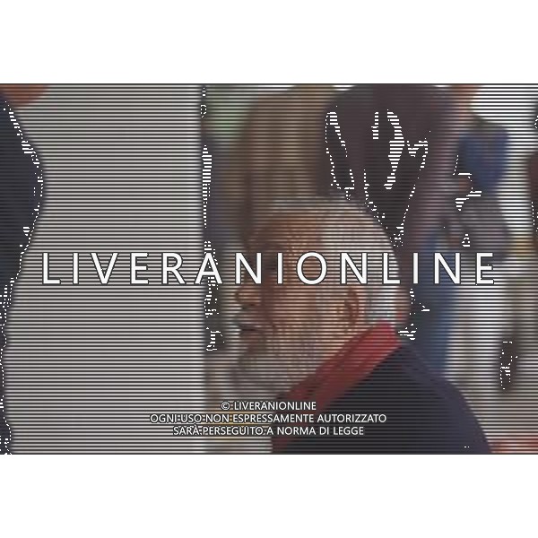 DIAP-RETROSPETTIVA JOHN HUSTIN ATTORE NELLA FOTO JOHN HUSTON A CANNES NELL\'ANNO 1984 AG ALDO LIVERANI SAS