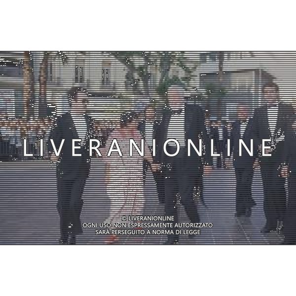 DIAP-RETROSPETTIVA JOHN HUSTIN ATTORE NELLA FOTO JOHN HUSTON A CANNES NELL\'ANNO 1984 AG ALDO LIVERANI SAS