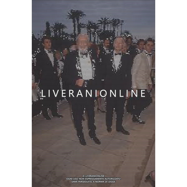 DIAP-RETROSPETTIVA JOHN HUSTIN ATTORE NELLA FOTO JOHN HUSTON A CANNES NELL\'ANNO 1984 AG ALDO LIVERANI SAS