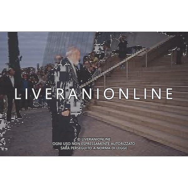 DIAP-RETROSPETTIVA JOHN HUSTIN ATTORE NELLA FOTO JOHN HUSTON A CANNES NELL\'ANNO 1984 AG ALDO LIVERANI SAS