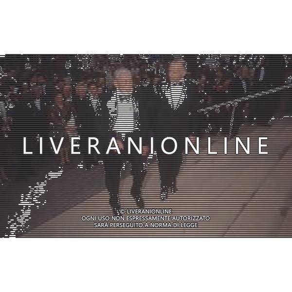 DIAP-RETROSPETTIVA JOHN HUSTIN ATTORE NELLA FOTO JOHN HUSTON A CANNES NELL\'ANNO 1984 AG ALDO LIVERANI SAS