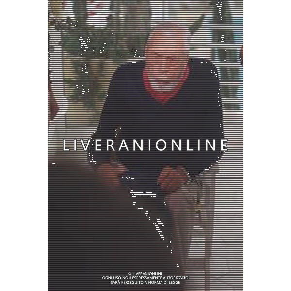 DIAP-RETROSPETTIVA JOHN HUSTIN ATTORE NELLA FOTO JOHN HUSTON A CANNES NELL\'ANNO 1984 AG ALDO LIVERANI SAS