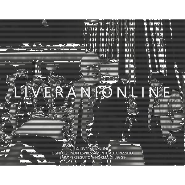 NEG-RETROSPETTIVA JOHN HUSTIN ATTORE NELLA FOTO JOHN HUSTON A CANNES NELL\'ANNO 1984 AG ALDO LIVERANI SAS