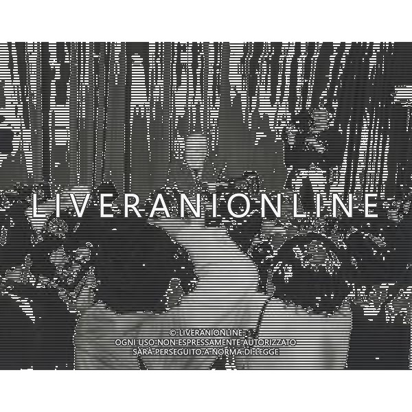 NEG-RETROSPETTIVA JOHN HUSTIN ATTORE NELLA FOTO JOHN HUSTON A CANNES NELL\'ANNO 1984 AG ALDO LIVERANI SAS