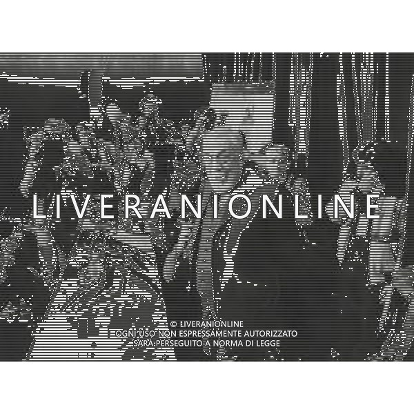 NEG-RETROSPETTIVA JOHN HUSTIN ATTORE NELLA FOTO JOHN HUSTON A CANNES NELL\'ANNO 1984 AG ALDO LIVERANI SAS