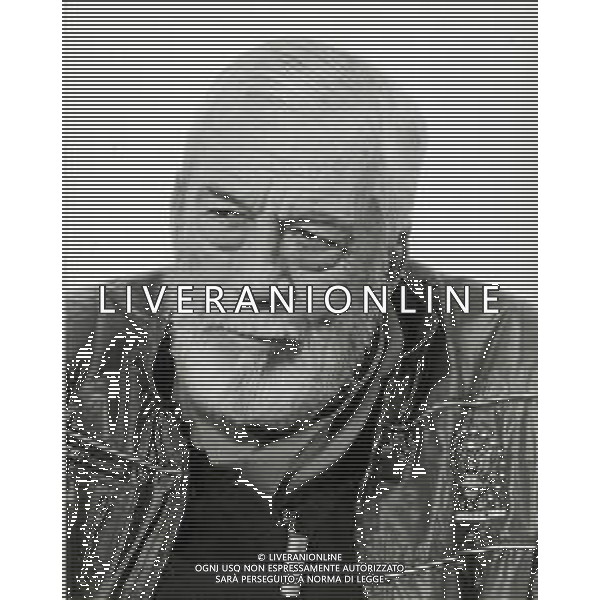 NEG-RETROSPETTIVA JOHN HUSTIN ATTORE NELLA FOTO JOHN HUSTON A CANNES NELL\'ANNO 1984 AG ALDO LIVERANI SAS