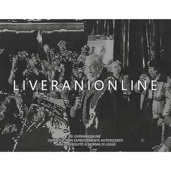 NEG-RETROSPETTIVA JOHN HUSTIN ATTORE NELLA FOTO JOHN HUSTON A CANNES NELL\'ANNO 1984 AG ALDO LIVERANI SAS