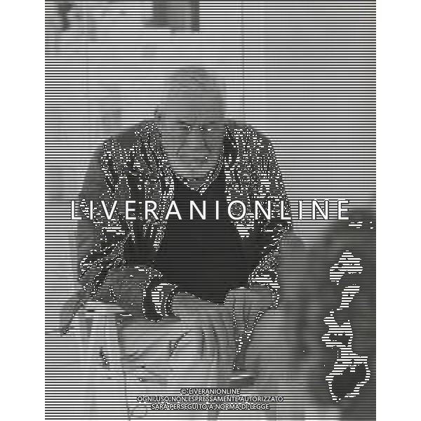 NEG-RETROSPETTIVA JOHN HUSTIN ATTORE NELLA FOTO JOHN HUSTON A CANNES NELL\'ANNO 1984 AG ALDO LIVERANI SAS