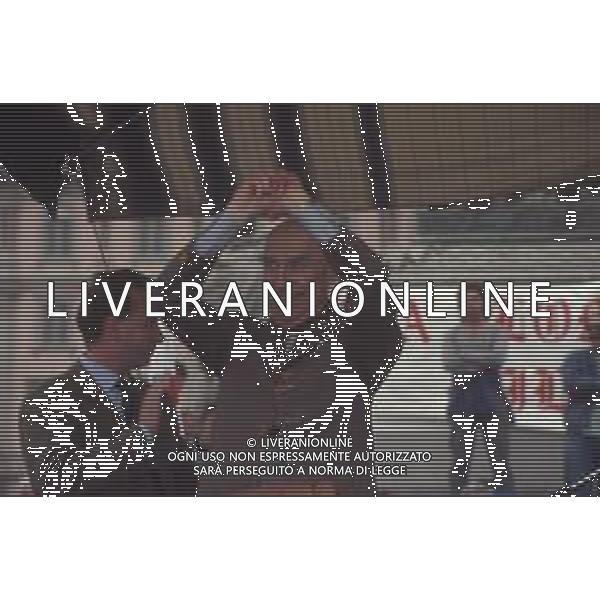 DIAP-RETROSPETTIVA GIANFRANCO MIGLIO POLITICO NELLA FOTO GIANFRANCO MIGLIO A PONTIDA NELL\'ANNO 1992 AG ALDO LIVERANI SAS