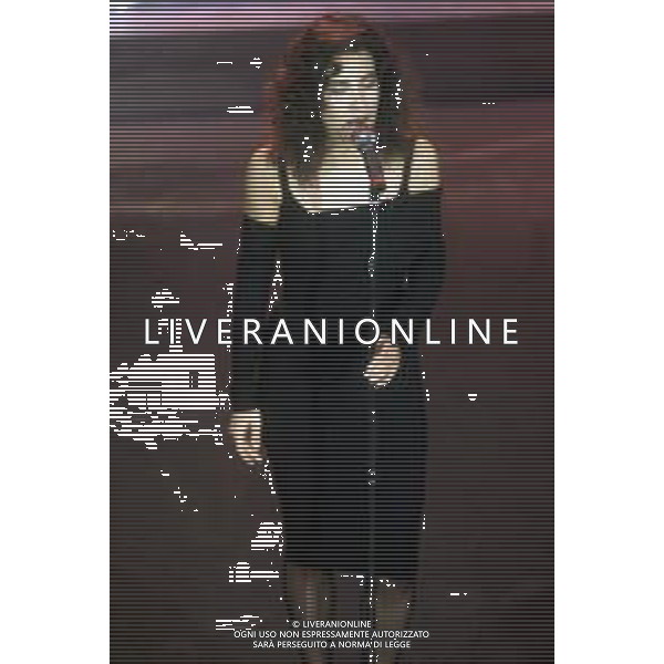 DIAP-RETROSPETTIVA GRAZIA DI MICHELE CANTANTE NELLA FOTO GRAZIA DI MICHELE A SANREMO NELL\'ANNO 1991 AG ALDO LIVERANI SAS