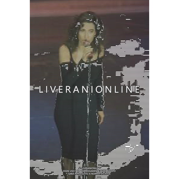 DIAP-RETROSPETTIVA GRAZIA DI MICHELE CANTANTE NELLA FOTO GRAZIA DI MICHELE A SANREMO NELL\'ANNO 1991 AG ALDO LIVERANI SAS