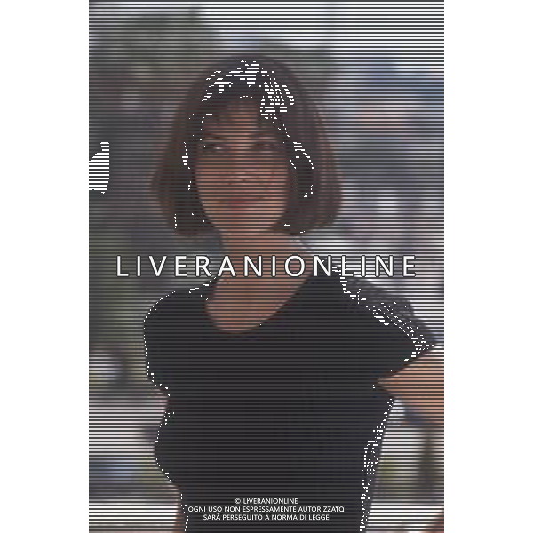 DIAP-RETROSPETTIVA ANN ROUSSELL ATTRICE NELLA FOTO ANN ROUSSELL A CANNES NELL\'ANNO 1991 AG ALDO LIVERANI SAS
