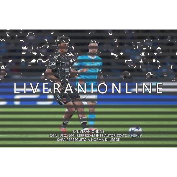 TVPM Napoli, Eintracht Frankfurt Nella Foto: Nathaniel Brown, Matteo Politano Foto Mosca, Ag.Liverani - AGENZIA ALDO LIVERANI SAS -TVPM Napoli vs Eintracht Francoforte 4a Giornata Champions League 04.11.2025