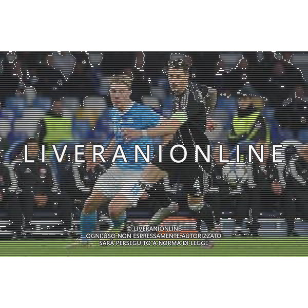 TVPM Napoli, Eintracht Frankfurt Nella Foto: Dayot Upamecano, Rasmus Hojlund Foto Mosca, Ag.Liverani - AGENZIA ALDO LIVERANI SAS -TVPM Napoli vs Eintracht Francoforte 4a Giornata Champions League 04.11.2025