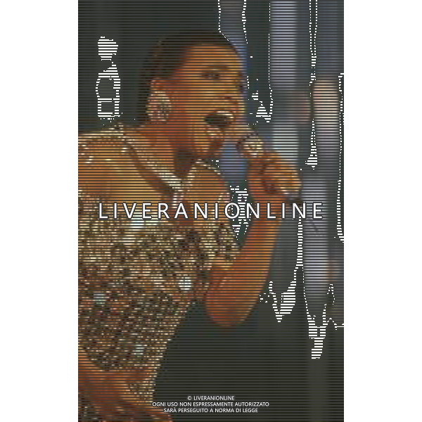 DIAP-RETROSPETTIVA DEE DEE BRIDGEWATER CANTANTE NELLA FOTO DEE DEE BRIDGEWATER A SANREMO NELL\'ANNO 1990 AG ALDO LIVERANI SAS