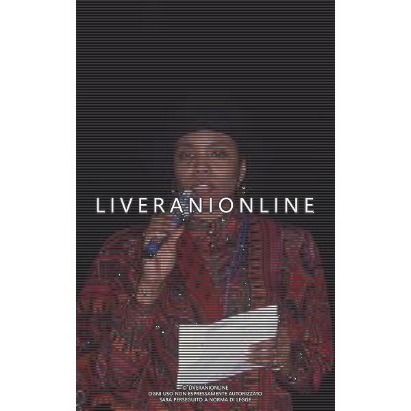 DIAP-RETROSPETTIVA DEE DEE BRIDGEWATER CANTANTE NELLA FOTO DEE DEE BRIDGEWATER A SANREMO NELL\'ANNO 1990 AG ALDO LIVERANI SAS