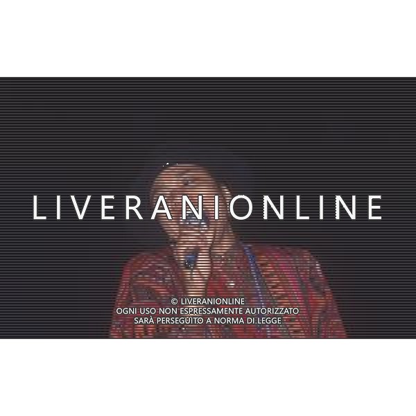 DIAP-RETROSPETTIVA DEE DEE BRIDGEWATER CANTANTE NELLA FOTO DEE DEE BRIDGEWATER A SANREMO NELL\'ANNO 1990 AG ALDO LIVERANI SAS