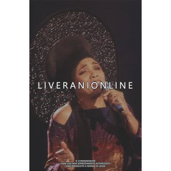 DIAP-RETROSPETTIVA DEE DEE BRIDGEWATER CANTANTE NELLA FOTO DEE DEE BRIDGEWATER A SANREMO NELL\'ANNO 1990 AG ALDO LIVERANI SAS