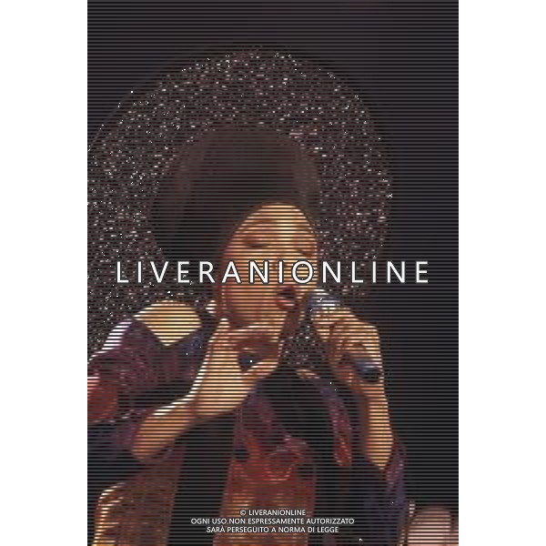 DIAP-RETROSPETTIVA DEE DEE BRIDGEWATER CANTANTE NELLA FOTO DEE DEE BRIDGEWATER A SANREMO NELL\'ANNO 1990 AG ALDO LIVERANI SAS