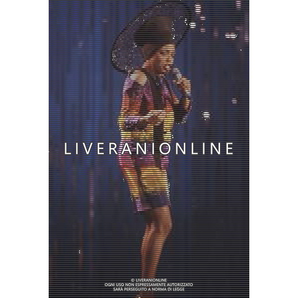 DIAP-RETROSPETTIVA DEE DEE BRIDGEWATER CANTANTE NELLA FOTO DEE DEE BRIDGEWATER A SANREMO NELL\'ANNO 1990 AG ALDO LIVERANI SAS