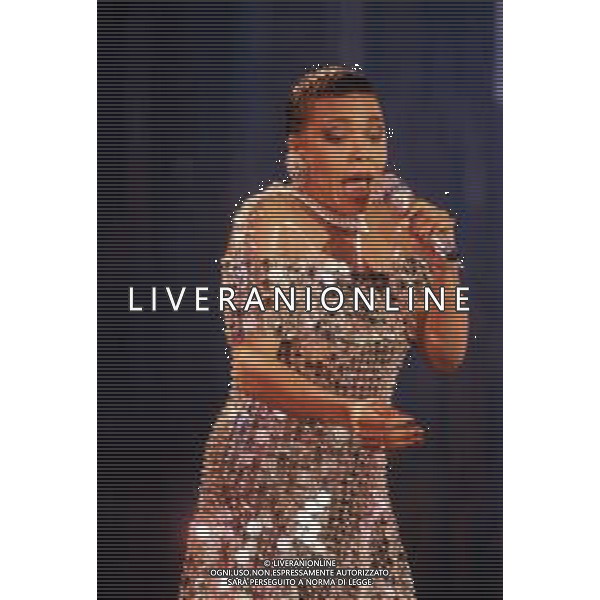 DIAP-RETROSPETTIVA DEE DEE BRIDGEWATER CANTANTE NELLA FOTO DEE DEE BRIDGEWATER A SANREMO NELL\'ANNO 1990 AG ALDO LIVERANI SAS