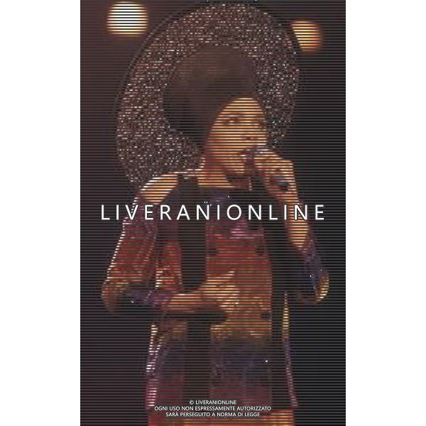 DIAP-RETROSPETTIVA DEE DEE BRIDGEWATER CANTANTE NELLA FOTO DEE DEE BRIDGEWATER A SANREMO NELL\'ANNO 1990 AG ALDO LIVERANI SAS