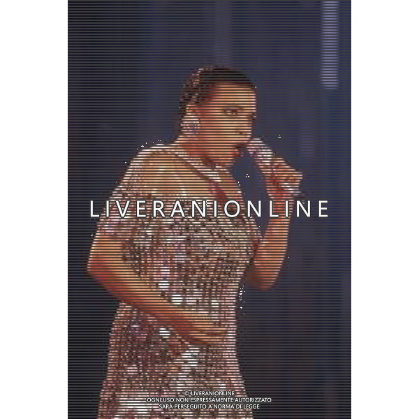 DIAP-RETROSPETTIVA DEE DEE BRIDGEWATER CANTANTE NELLA FOTO DEE DEE BRIDGEWATER A SANREMO NELL\'ANNO 1990 AG ALDO LIVERANI SAS