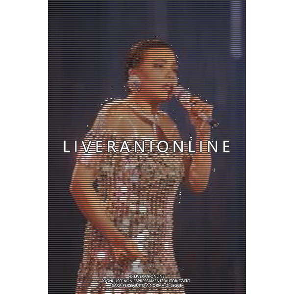 DIAP-RETROSPETTIVA DEE DEE BRIDGEWATER CANTANTE NELLA FOTO DEE DEE BRIDGEWATER A SANREMO NELL\'ANNO 1990 AG ALDO LIVERANI SAS