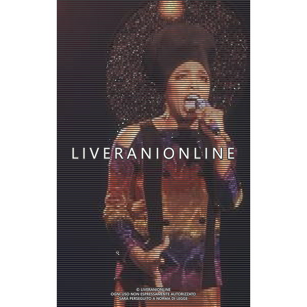 DIAP-RETROSPETTIVA DEE DEE BRIDGEWATER CANTANTE NELLA FOTO DEE DEE BRIDGEWATER A SANREMO NELL\'ANNO 1990 AG ALDO LIVERANI SAS