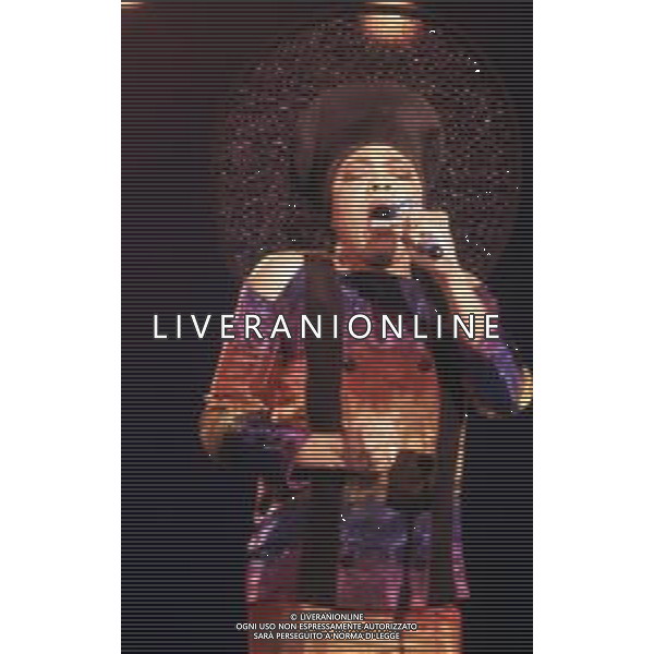 DIAP-RETROSPETTIVA DEE DEE BRIDGEWATER CANTANTE NELLA FOTO DEE DEE BRIDGEWATER A SANREMO NELL\'ANNO 1990 AG ALDO LIVERANI SAS