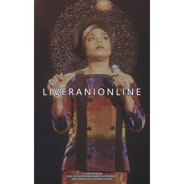 DIAP-RETROSPETTIVA DEE DEE BRIDGEWATER CANTANTE NELLA FOTO DEE DEE BRIDGEWATER A SANREMO NELL\'ANNO 1990 AG ALDO LIVERANI SAS