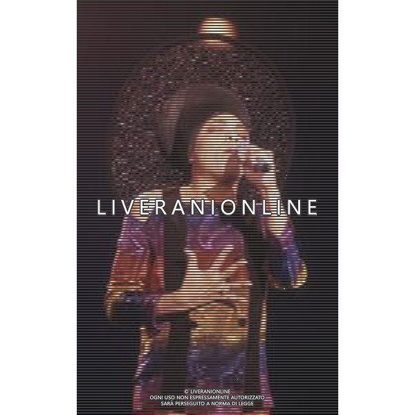 DIAP-RETROSPETTIVA DEE DEE BRIDGEWATER CANTANTE NELLA FOTO DEE DEE BRIDGEWATER A SANREMO NELL\'ANNO 1990 AG ALDO LIVERANI SAS