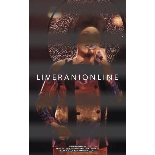 DIAP-RETROSPETTIVA DEE DEE BRIDGEWATER CANTANTE NELLA FOTO DEE DEE BRIDGEWATER A SANREMO NELL\'ANNO 1990 AG ALDO LIVERANI SAS